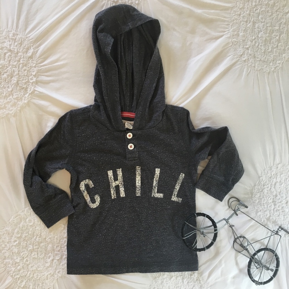 Peek Baby Boy Hooded LS T-Shirt (Lg 12-18 Mos)